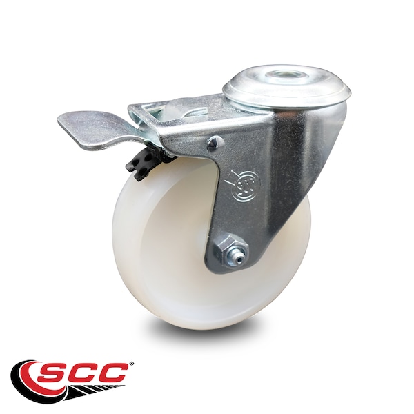 4 Inch Nylon Wheel Bolt Hole Caster with Total Lock Brake